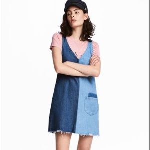 H & M Divided Distressed Racerback Denim Dress